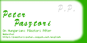 peter pasztori business card